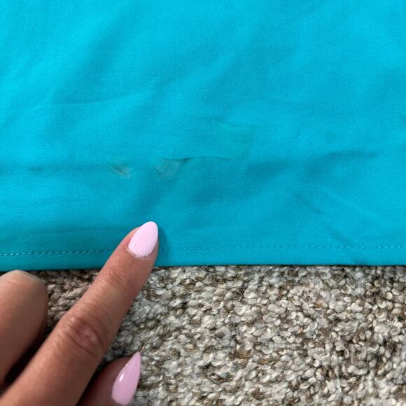 WINK Women's W123 Stylized V-Neck Scrub Top Size XL In Teal Blue - Picture 7 of 14